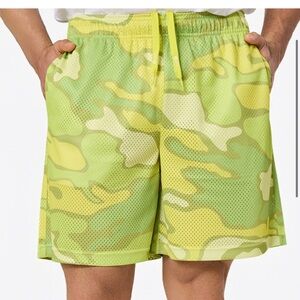 Ethika Lime and Olive Camouflage boys Athletic Shorts